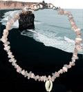 ROSE QUARTZ & PUKA - CHOKER