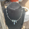 HEMATITE, SNOWFLAKE OBSIDIAN & QUARTZ - NECKLACE